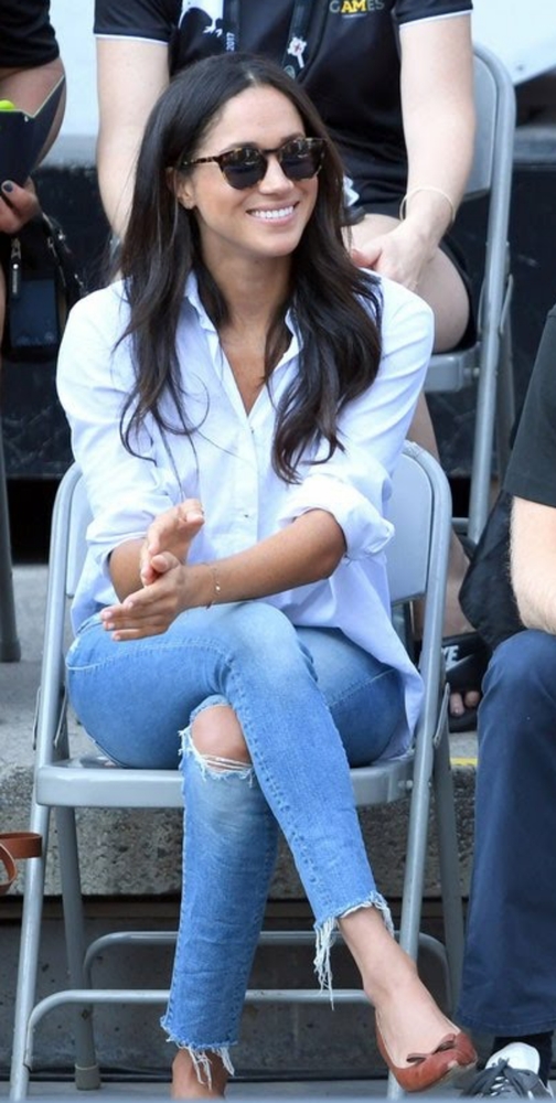 MOTHER Light Blue Distressed Jeans